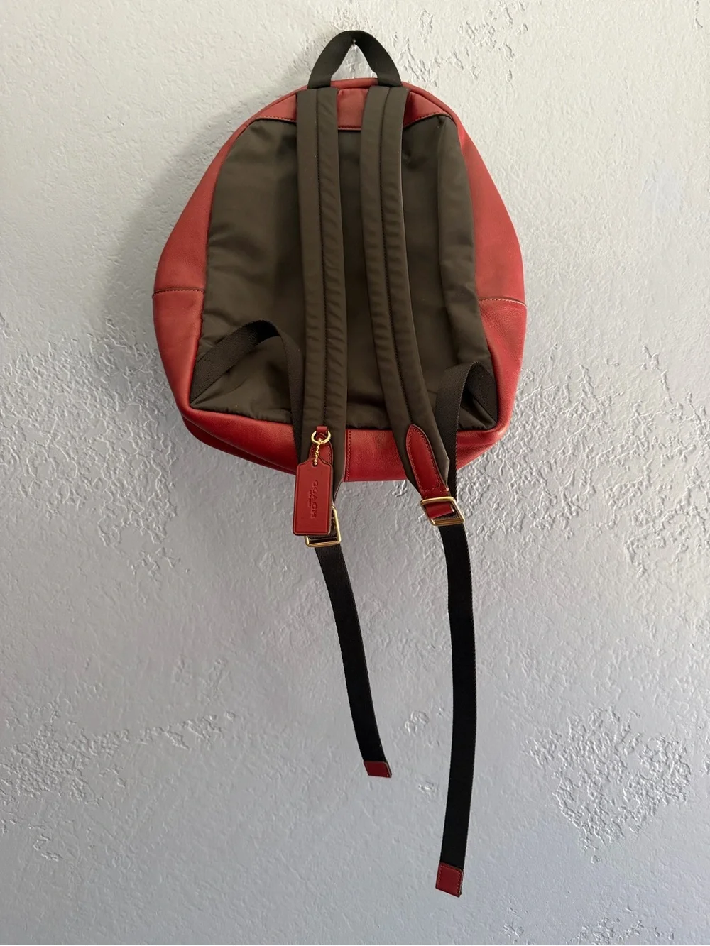 NWOT! COACH Signature Canvas & Red Leather Graffiti & Patches West Backpack!